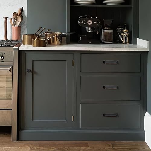 Miniatura 236 de khtumeware - Paquete de 10 pomos redondos de 1 pulgada (25 mm) de diámetro, acabado de latón antiguo, pomos de bola para alacena