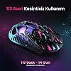 GravaStar Mercury X Pro Wireless Gaming Mouse - 32,000 DPI PAW 3950 Sensor, 8,000Hz Polling Speed, Magnesium Alloy Hollow Frame, RGB Lighting, 5 Programmable Buttons, Three Modes (Neon Graffiti)