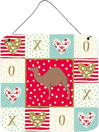 Caroline's Treasures CK5246DS66 F1 Hybrid Camel Love - Estampado para colgar en pared o puerta, rojo, 6 x 6, multicolor