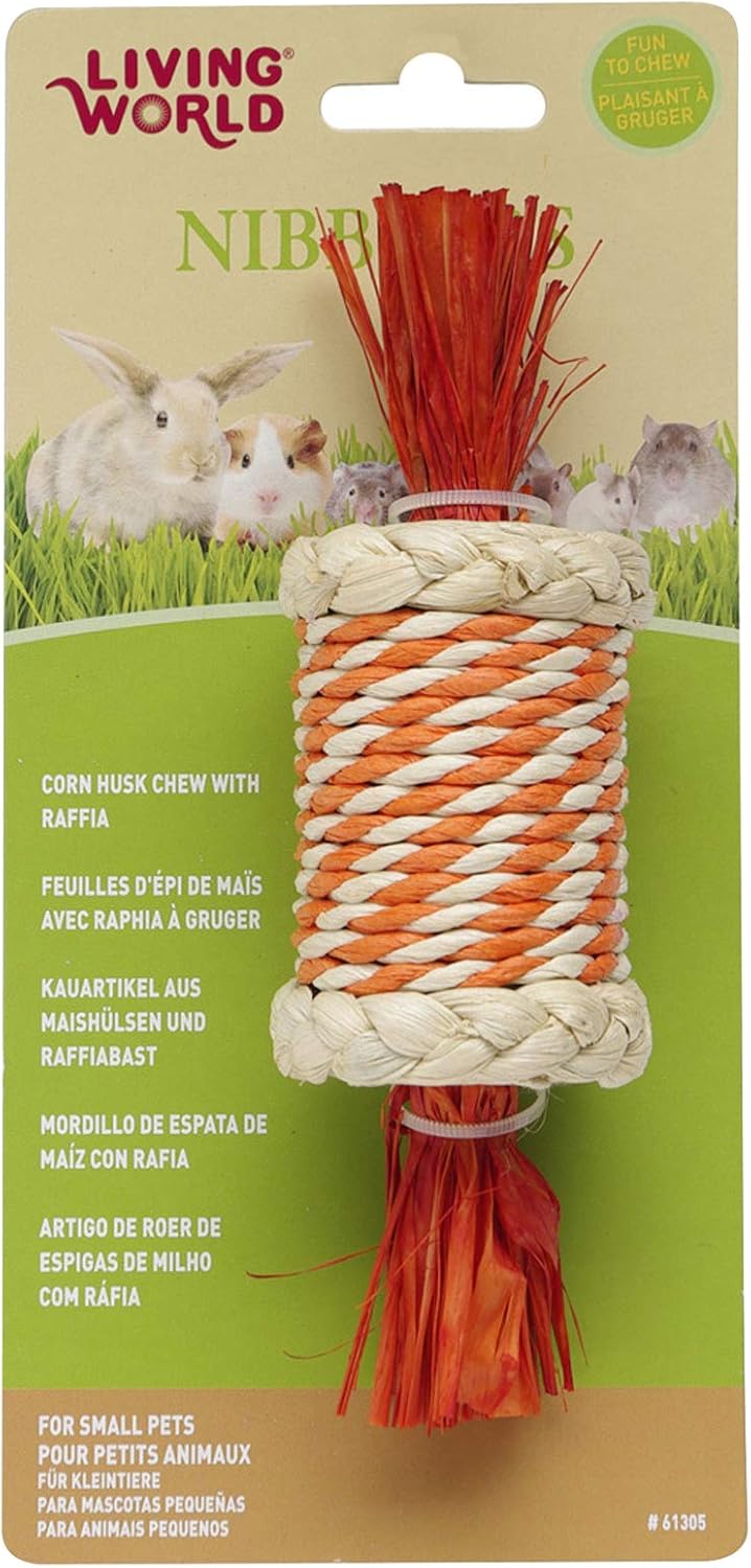 Living World Nibblers Corn Husk Pet Chew, Candy Pet Chew