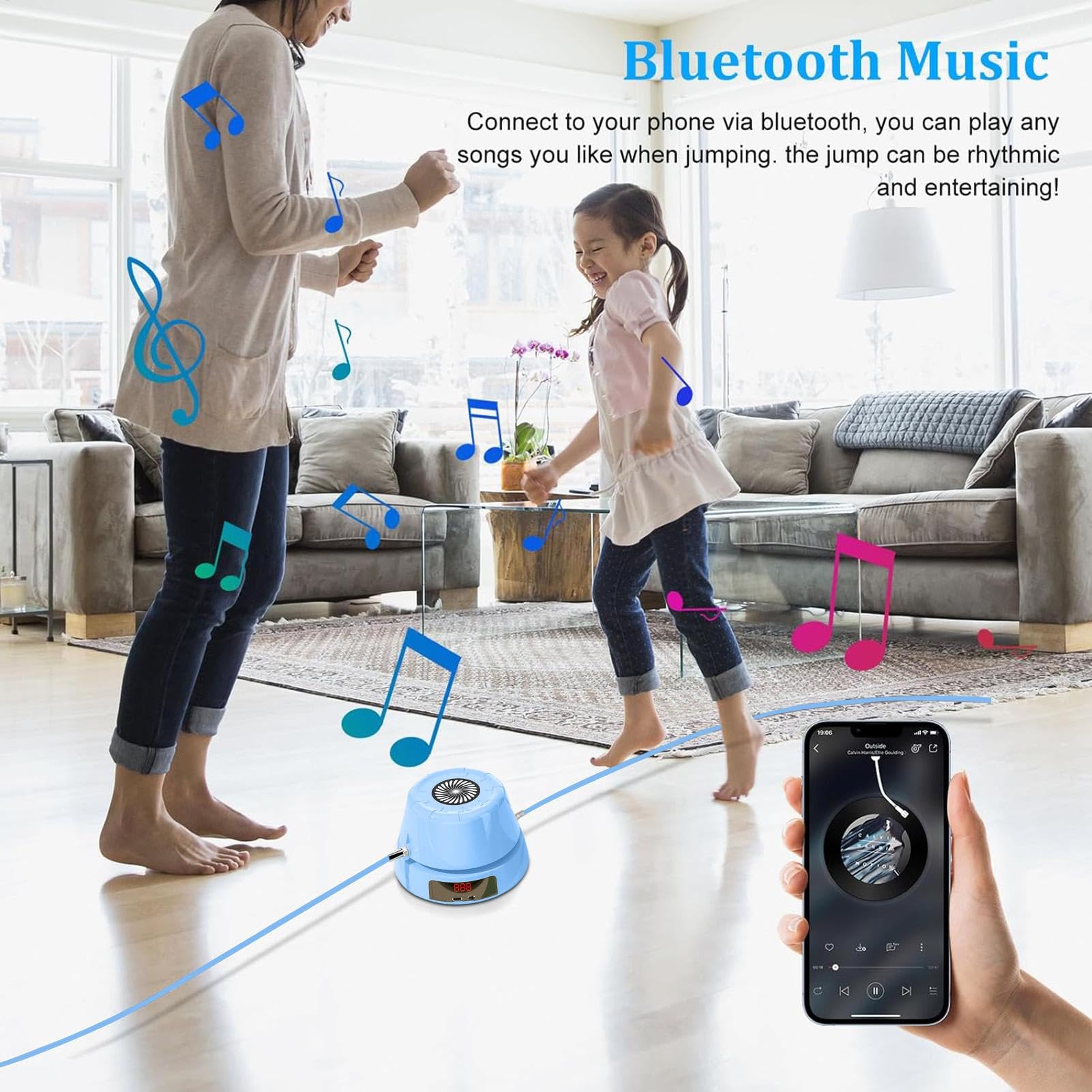 Automatic Jump Rope Machine,Smart LED Rope Skipping Machine Rechargeable | Automatic Person Interaction Skipping Rope Jumping Rope Machine for Gym Party Home