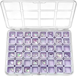 Nagelförvaringslåda 48-facks Smyckesorganisatör | Förvaringsbox för nagelmaterial Passar för kontor, , resa, , flickor, pärlor, sovrum, klädkammare, skola,