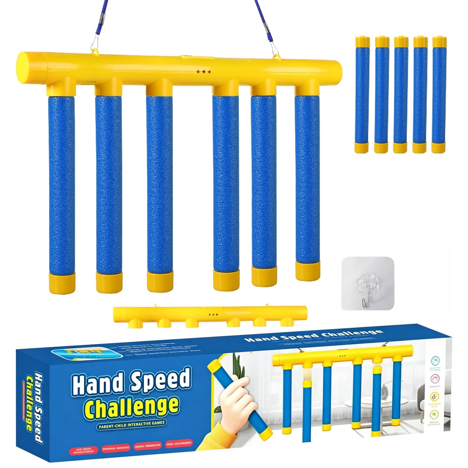 Catching Sticks Challenge Game Jeu Attraper des Bâtons 3 Vitesses Réglables Jeux deBâtons de Chute D'entraînement JeuxAmusants en Famille réactions rapides Noël pour les adultes cadeau d'anniversaire