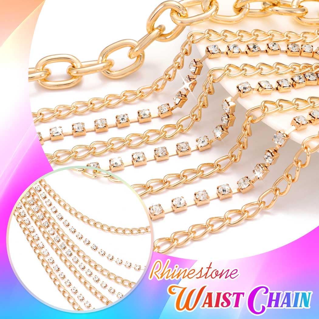 CLOACE Waist Chain Rhinestone Belly Chain Fashion Rave Body Jewelry for Women - Image 4
