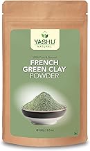 YASHU Natural French Green Clay Powder for Skin Glow | Detan Face Pack for Brightening (100Gm)