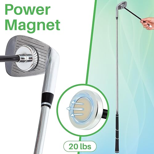 Miniatura 3 de Lasnten 2 varillas magnéticas de alineación de golf, palos de alineación de golf para club que demuestra el objetivo correcto de swing de golf,