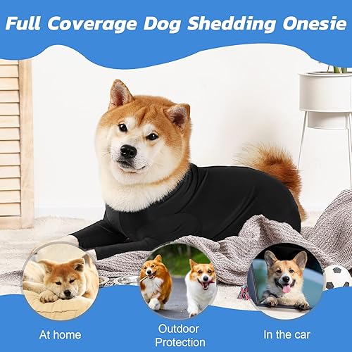 Miniatura 10 de Etdane Mameluco para perro para después de la cirugía, traje de recuperación quirúrgica para mascotas, body anti desprendimiento, pijama de manga