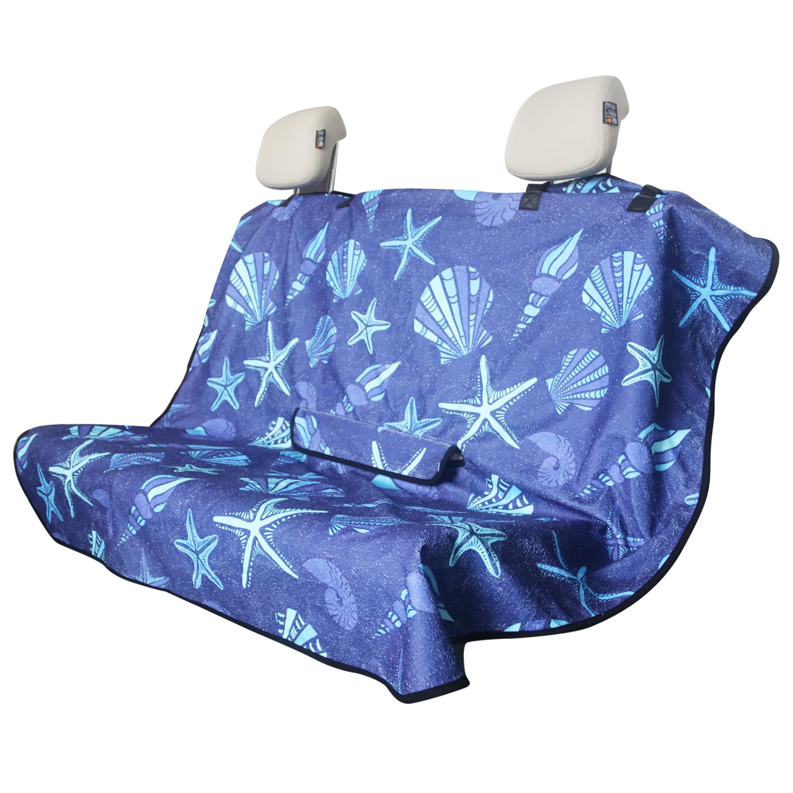 nbnhxnff Car Seat Cover (Starfish Shell Conch, 1pcs Rear Seat)
