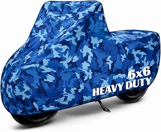 CEKURE 6X6 Heavy Duty Bike Cover for Access 125, Water Proof Blue Jungle Print, All-Weather Protection, Waterproof, UV Res... Price In India