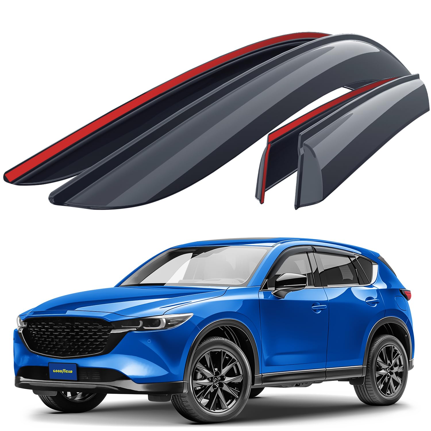 Goodyear Windabweiser für/kompatible mit Mazda CX-5 17-25 II - Klebe 4 St.