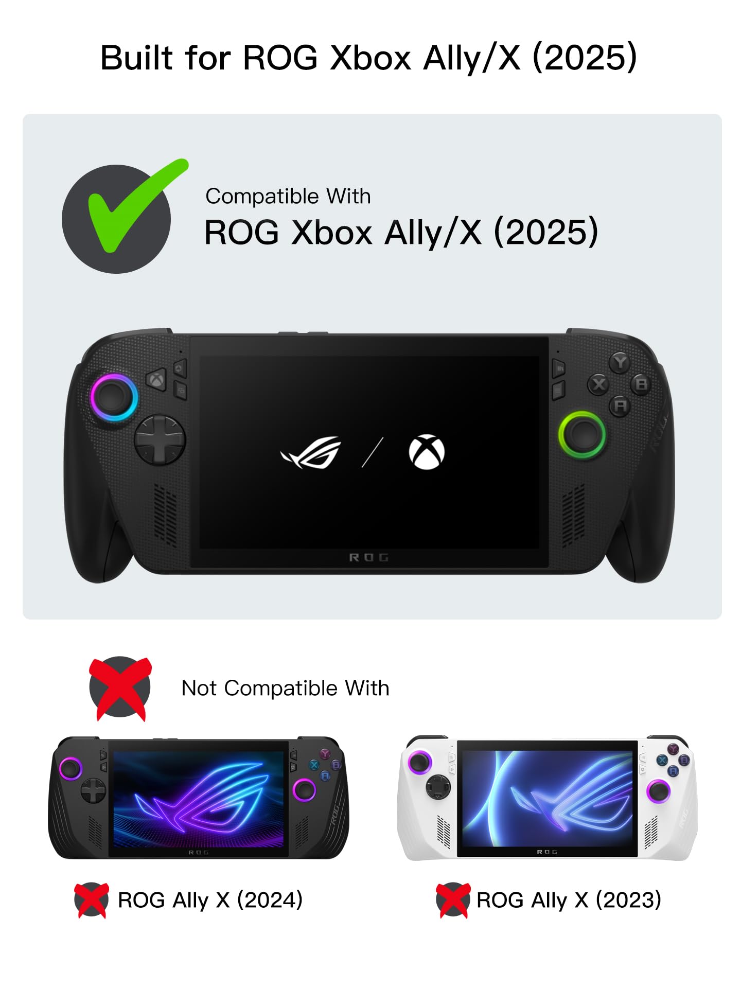 UYIYE Custodia da trasporto per Xbox Ally/Xbox Ally X (2025) a due piani, guscio rigido protettivo, borsa da viaggio portatile a doppio strato adatta per adattatore, cavo e accessori nero grigio
