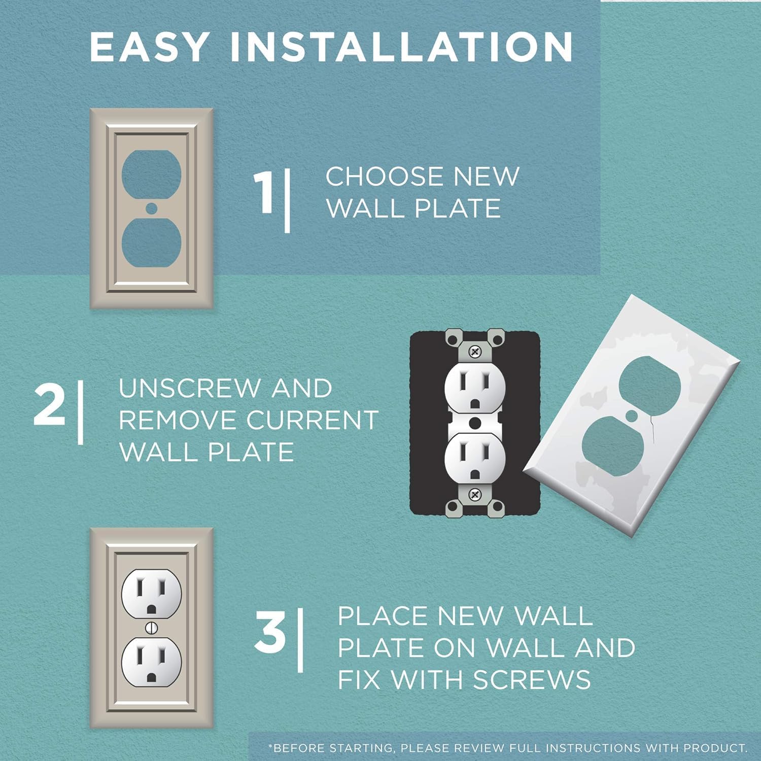 Franklin Brass Classic Beaded (3-Pack) Decorative Light Switch Cover Wall Plates Pure White 1-Gang Toggle Electrical Outlet Guard W35058V-PW-C