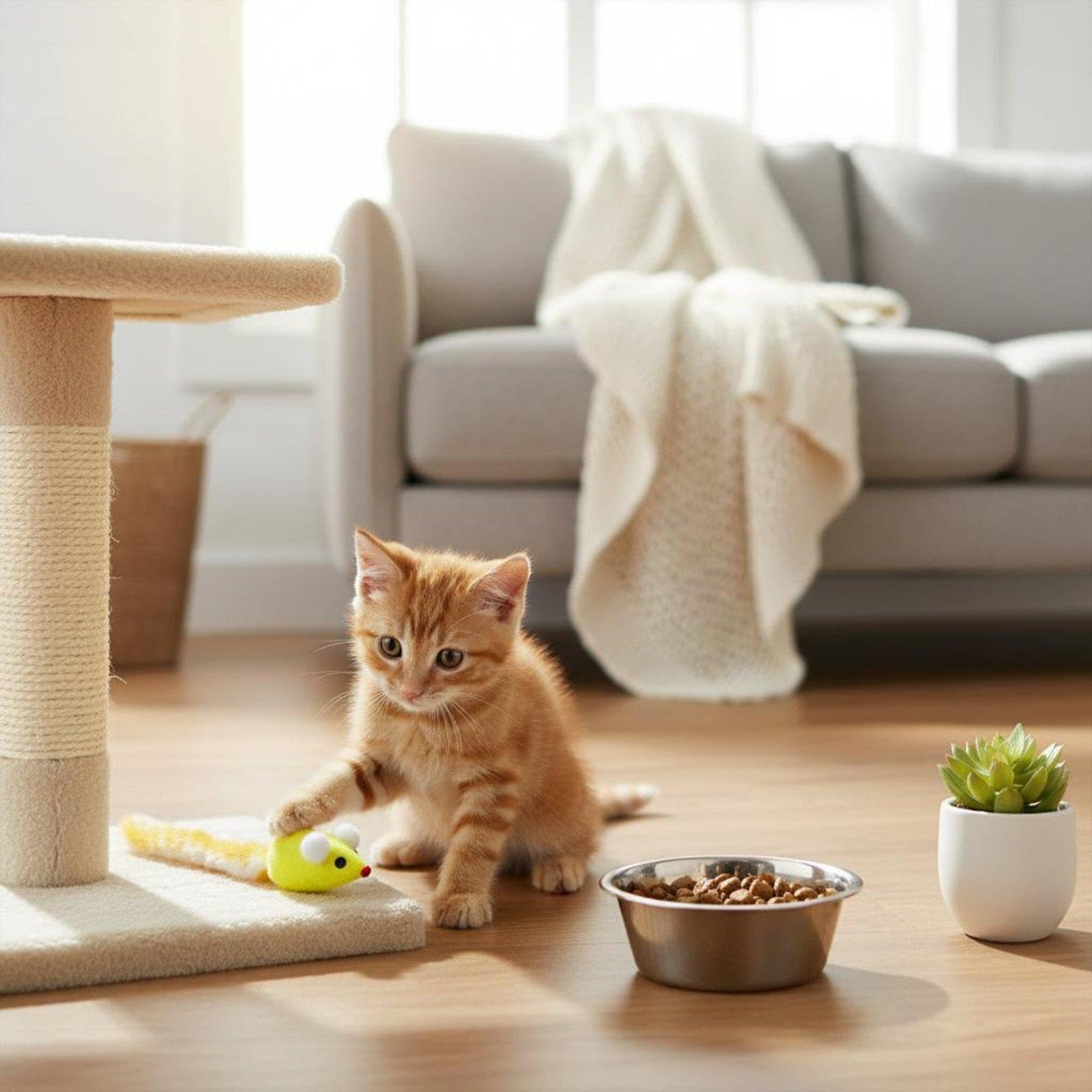 5 Pezzi Giocattolo per Gatti Gioco per Gatti Topo di Stoffa Peluche con Frusciante Materiale Morbido in Peluche con Carta Stimola, 5 Pezzi