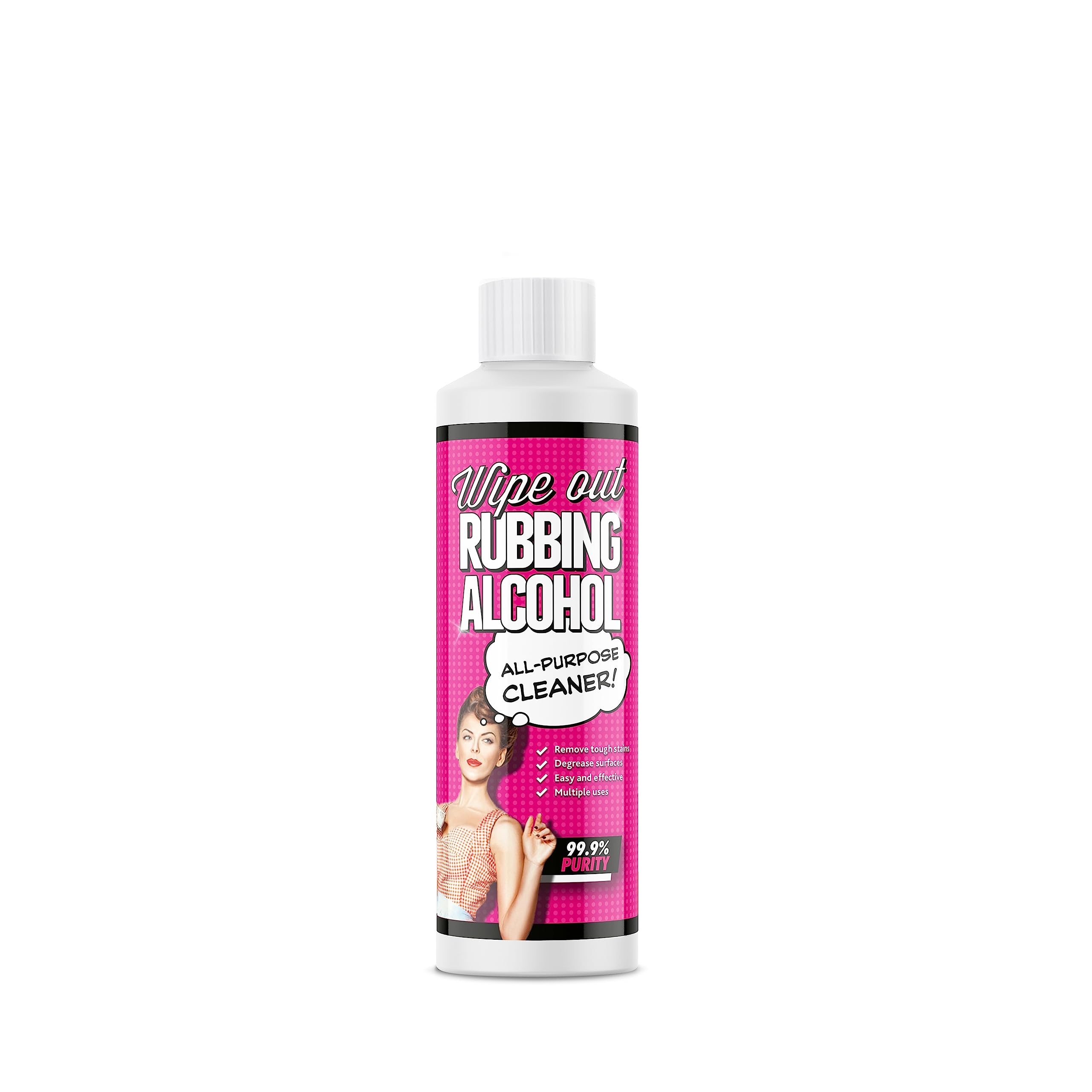 Wipeout - Rubbing Alcohol Isopropanol All-Purpose Isopropyl 99.9% Pure IPA Cleaner and Degreaser 250ml