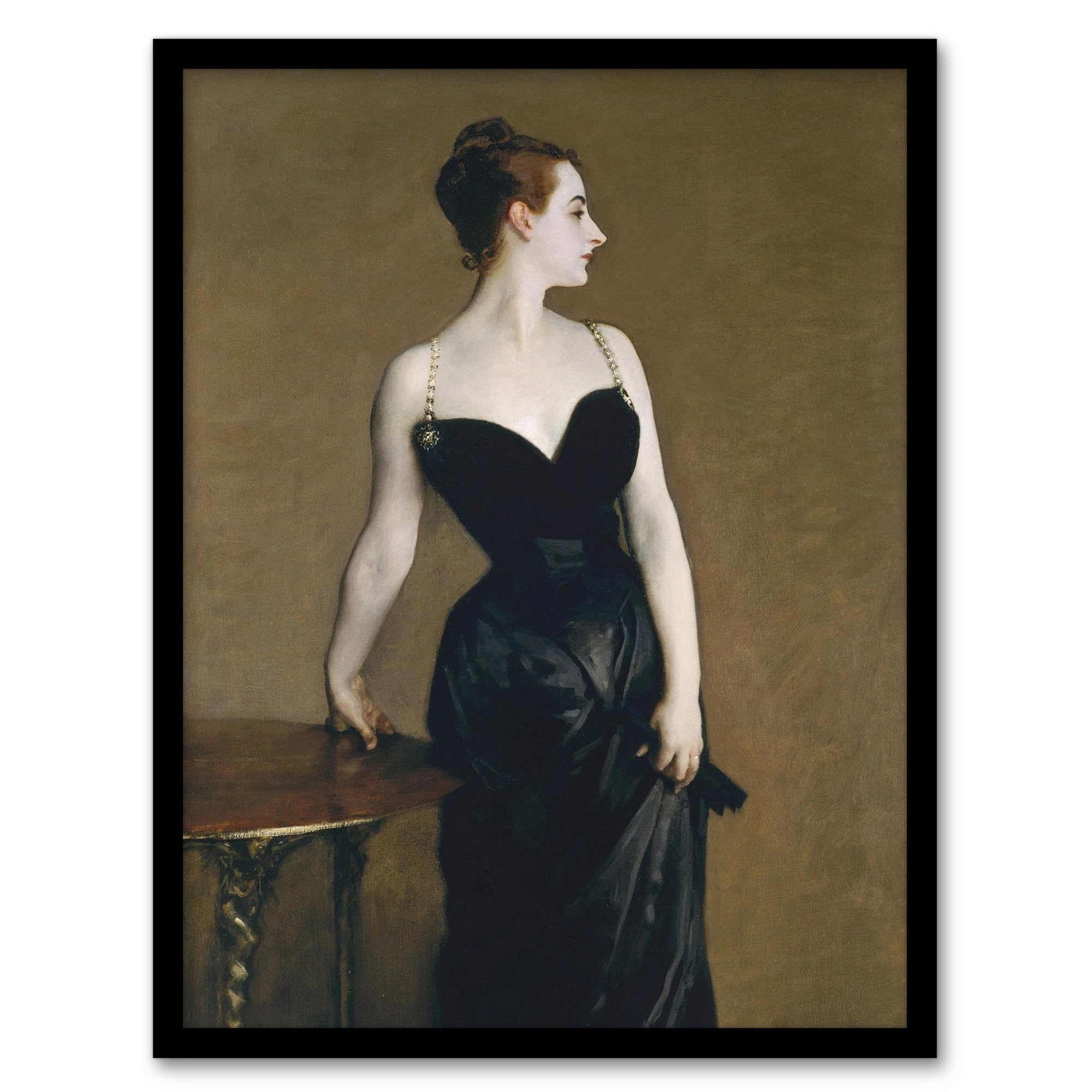 Artery8 Madame X Portrait Painting Sargent Framed Wall Art Print 12X16" from B&Q