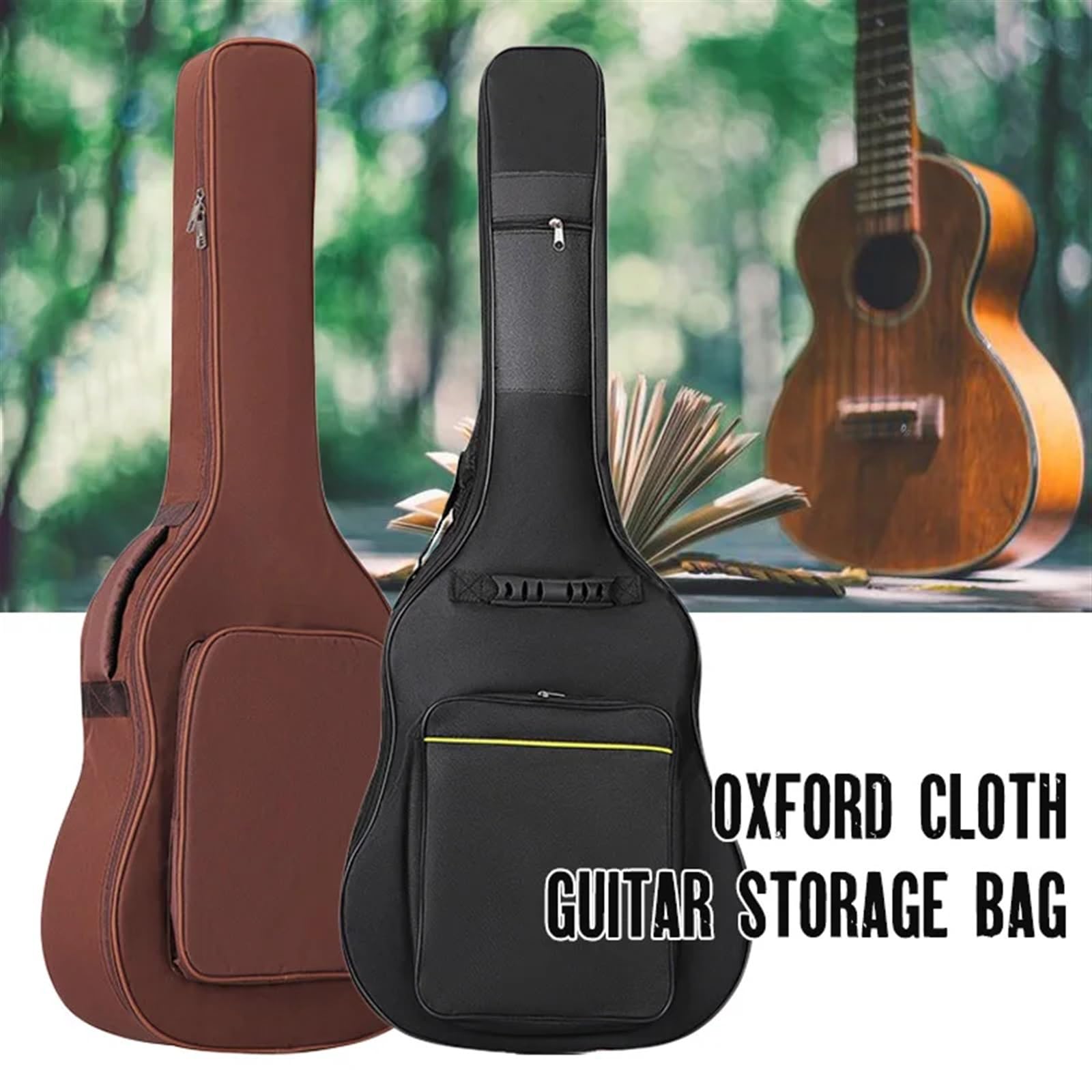 wasserdichte 41-Zoll-Gitarrentasche aus Baumwolle, schützender Aufbewahrungsrucksack, Tragetasche mit Oxford-Gurten, gepolsterte Gitarrentaschen Zum Transportieren von Gitarren(Color5)