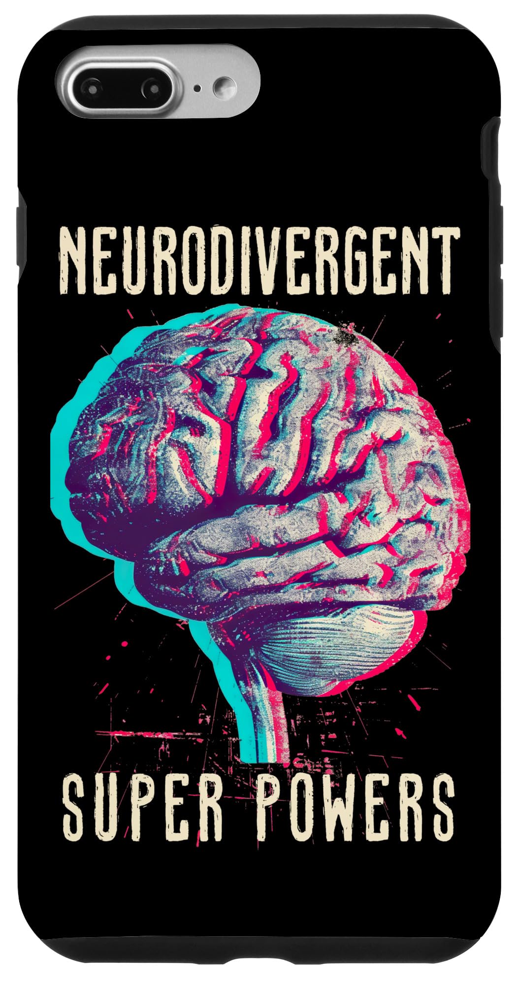 iPhone 7 Plus/8 Plus Neurodivergent Brain Super Powers. Mental Diversity Case