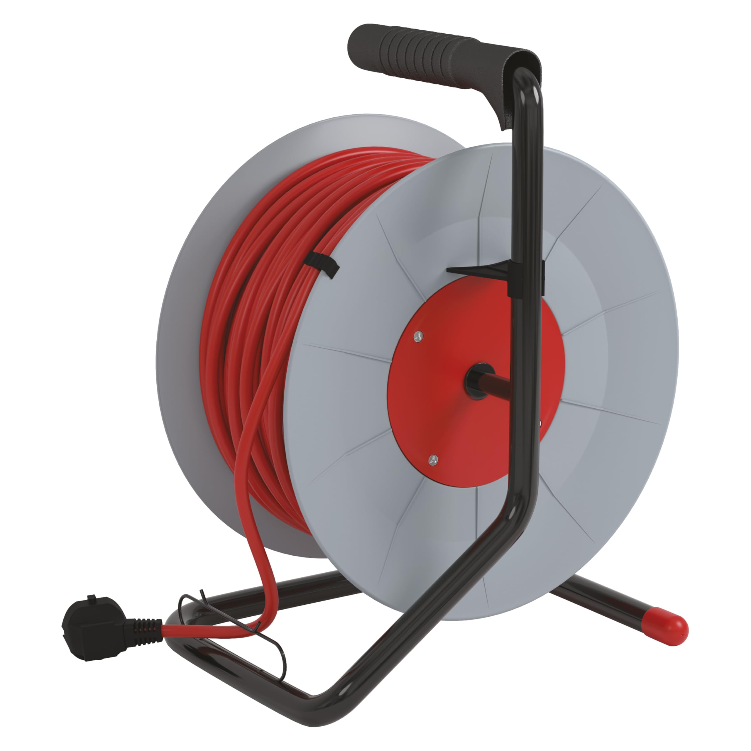 EMOS - Cable reel 50 m with switch - 4 earthed sockets - 230 V, 16 A, 3680 W - high-quality PVC insulation - H05VV-F3G 1.5 mm2 - overheating protection - IP20 for indoor use