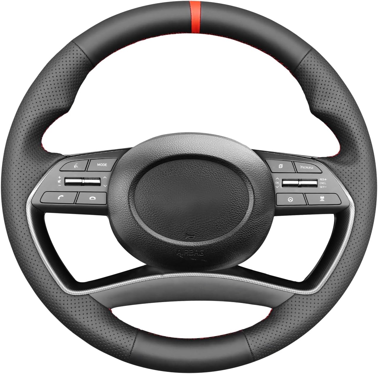 MEWANT Hand Stitch Customized Steering Wheel Cover Wrap for Hyundai Sonata 2020-2023 Steering Wheel Protector Steering Wheel Accessories for Hyundai Sonata