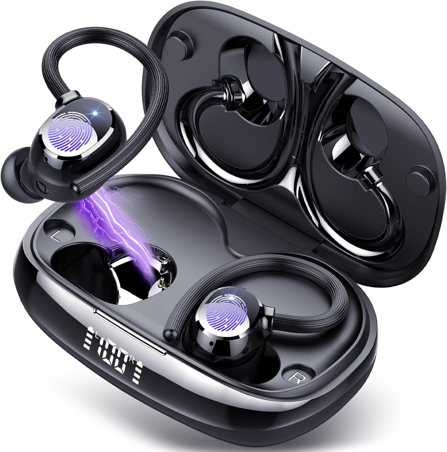 Tukio Wireless Earbuds, Bluetooth 5.4 Headphones with 4 HD ENC Noise Cancelling Mic, 80H Wireless He… Tukio Wireless Earbuds, Bluetooth 5.4 Headphones with 4 HD ENC Noise Cancelling Mic, 80H Wireless He…
