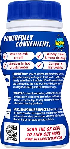 Miniatura 17 de AMAZE Tabletas de lejía ultra concentradas [6 botellas] – Aroma de lavanda – para lavandería, inodoro y limpieza multiusos del hogar. Alternativa a