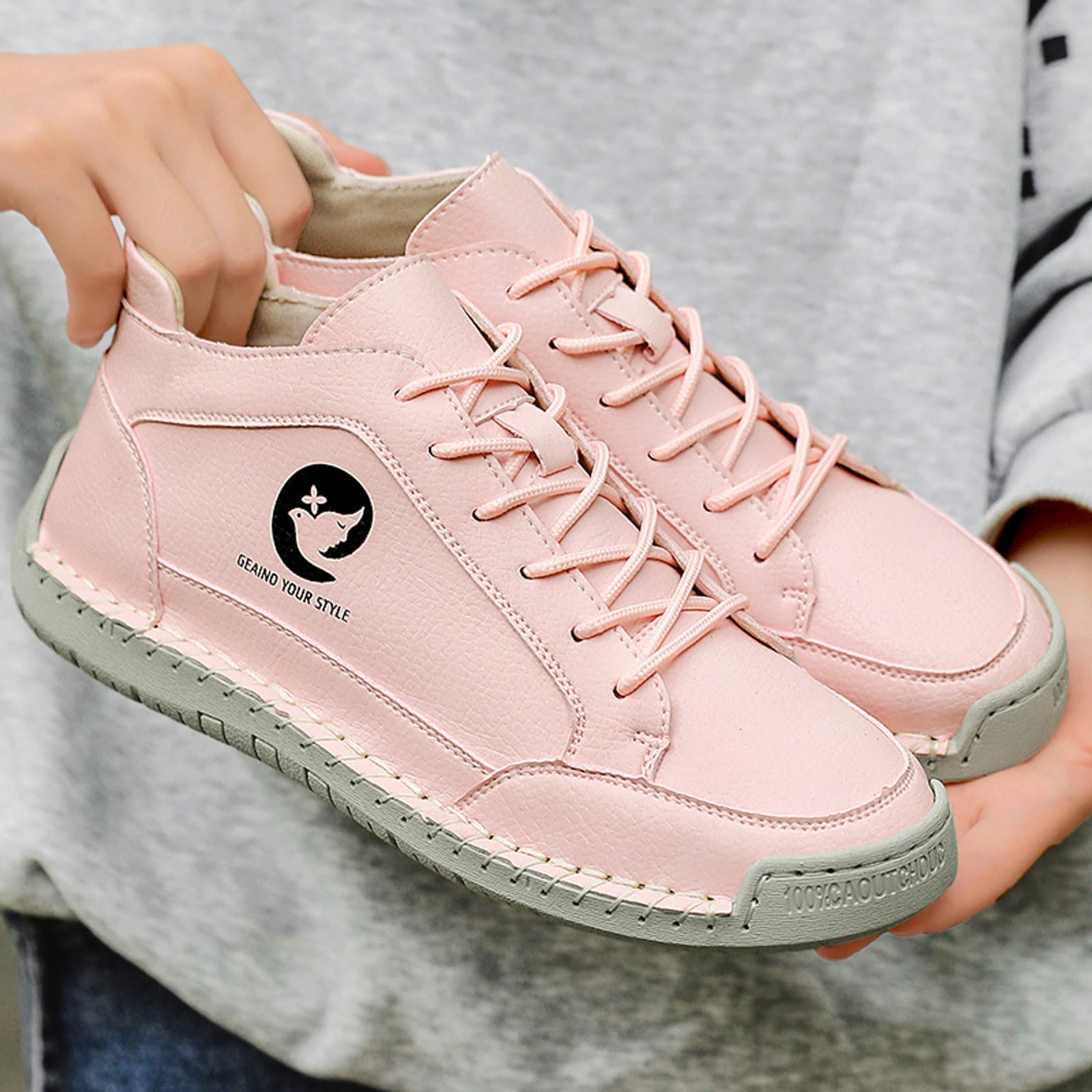 Generisch 2026 Bequeme orthopädische Sneaker für Damen, handgefertigte orthopädische Lederschuhe, weiche und Bequeme Slipper. (40)