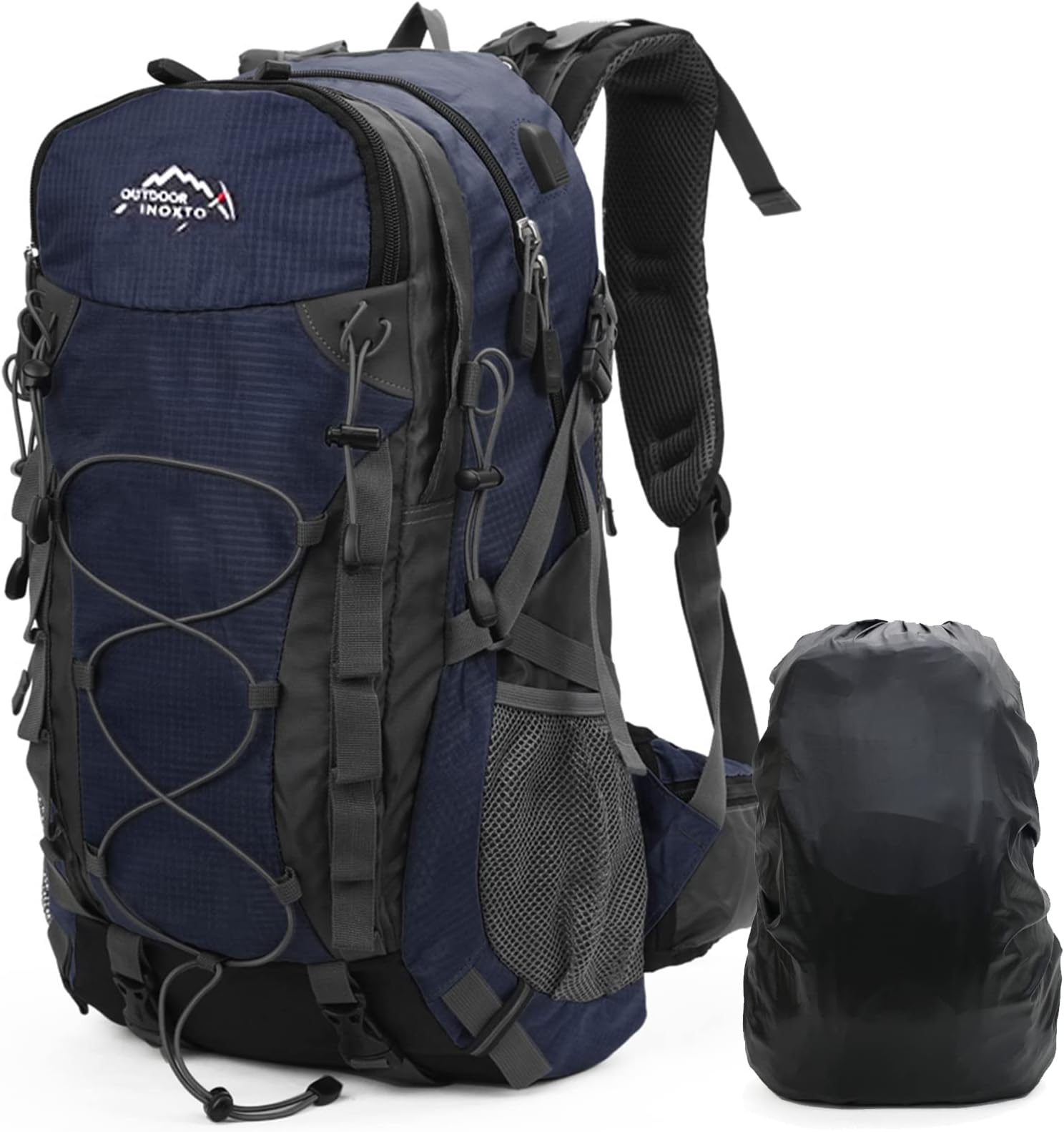 MeisohuaHiking Backpack Unisex Trekking Backpack Outdoor Sports Rucksack Men and Women,Backpack for Camping Traveling Climbing Mountaineering College Rucksack with Waterproof Rain Cover