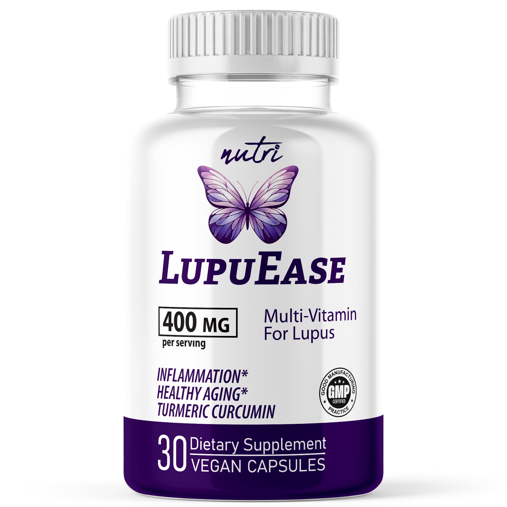 Amazon.com: LupuEase Lupus Relief Products Multivitamin Lupus Supplements -  Vitamin C, D3, E, B12, Turmeric Curcumin Extract (Std. 95% Curcuminoids) -  Omega 3 Fatty Acids - 30 Day Supply - 400mg