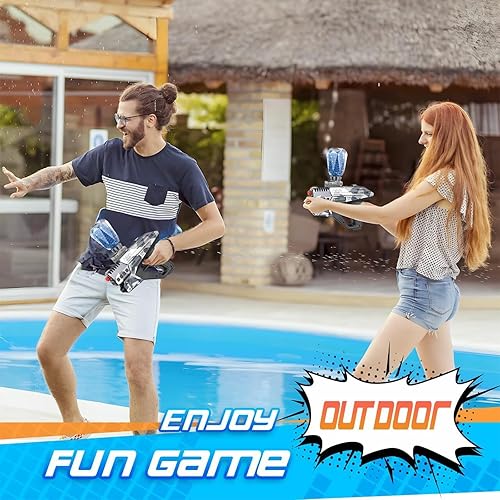 Miniatura 6 de Pistola eléctrica de bolas de gel, salpicadura automática de alta velocidad, pistola recargable con pantalla digital, juguete de bola de