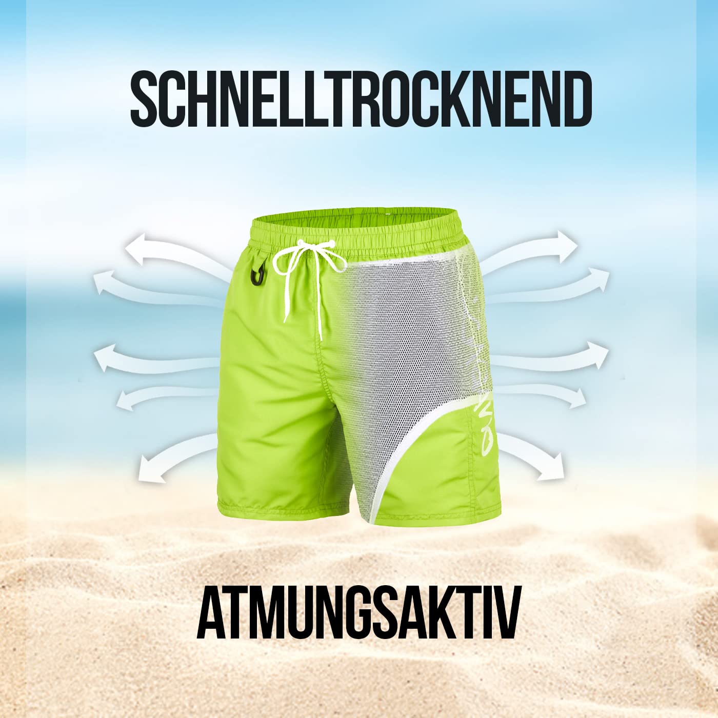 Zagano bañador Hombre Bañadores de natación Pantalones Corto de los Hombres de Secado rápido Playa Surf Corriendo Boxeadores Ligero Shorts