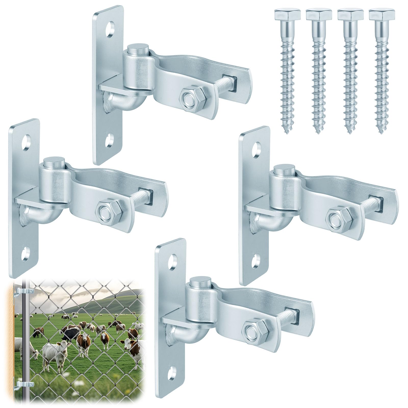 Alffun 4-Pair Wall Mount Gate Hinge
