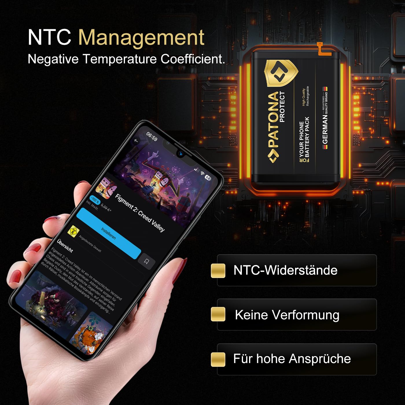 PATONA Protect Akumulator do Samsung Galaxy S9 EB-BG960ABE SM-G960F | Akumulator do smartfona S9 Duos, 3000mAh, z ochrona NTC, ochroną przed prze- i rozładowaniem, zestaw montażowy