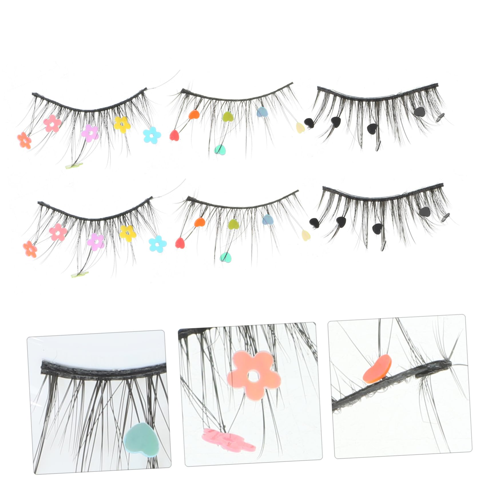 Housoutil 12 Paires De Faux Cils À Paillettes Courts Faux Faux Cils Individuels À Paillettes Cils Cils À Paillettes Imitation Miss Étendre Naturel