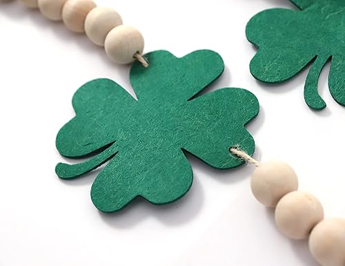 Miniatura 9 de Cartel de decoración temática de trébol de la suerte, suministros para fiesta del día de San Patricio, guirnalda de trébol de 4 hojas para