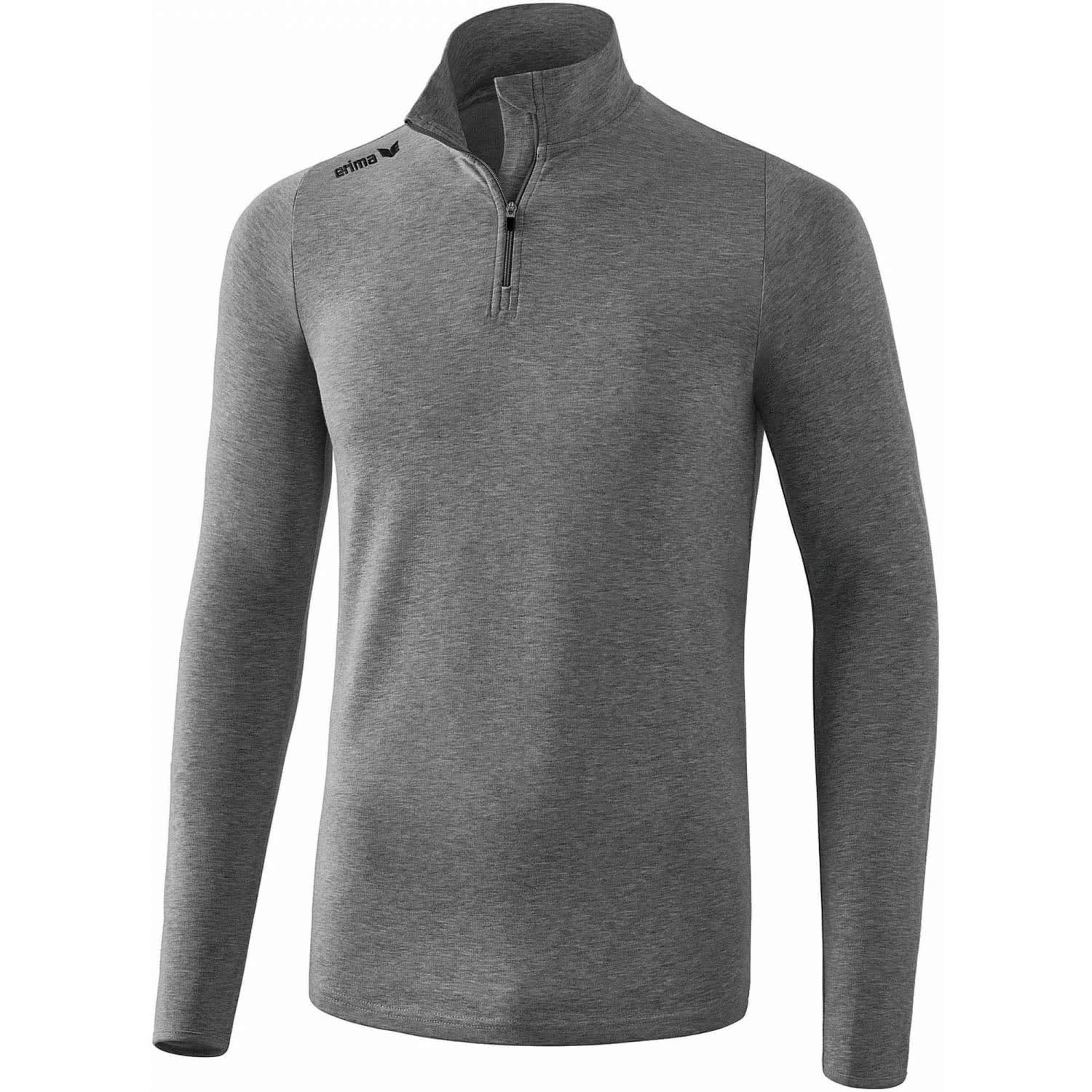 Erima Polo-Neck Jumper - Grey Marl, 140