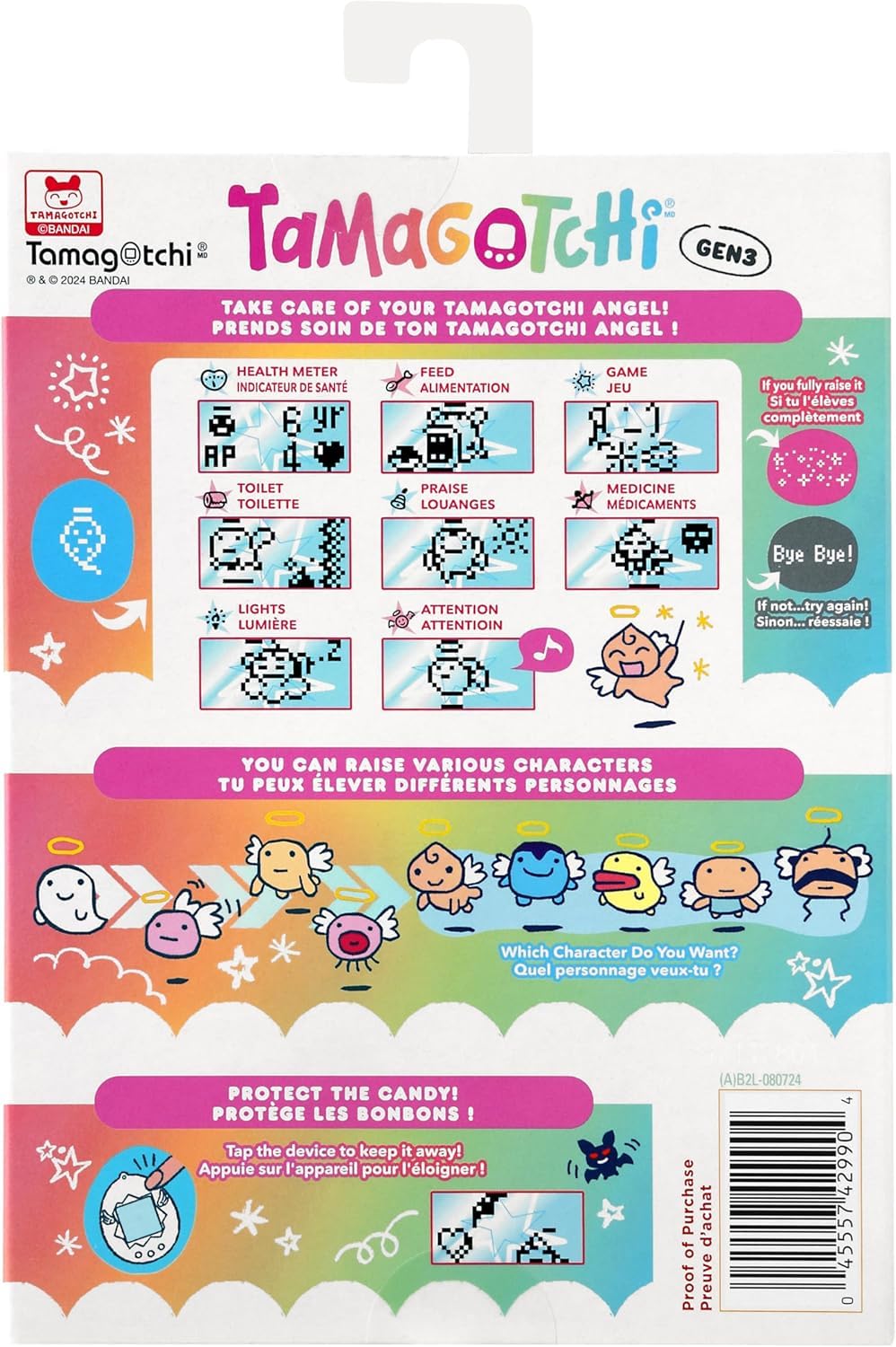 BANDAI Tamagotchi Angel Mascota Virtual Sky, Multicolor 42990 | Conviértete en su ángel guardián: aliméntalo, cuídalo, Juega y ayúdalo a evolucionar. ¡Una Mascota Celestial! +8 años — view 10