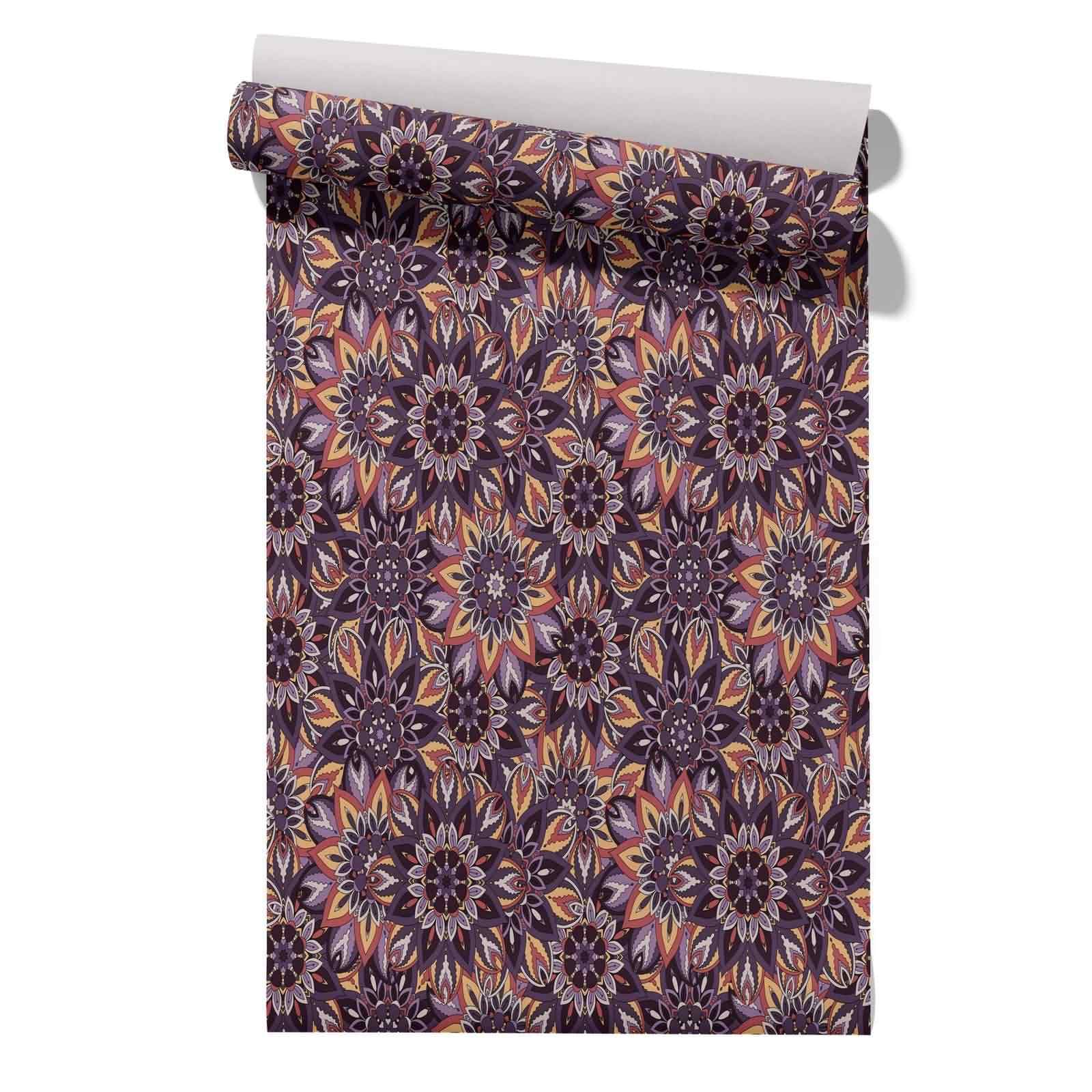 Cevan Style 14 Bedroom Wallpaper Paneling 3D Self Adhesive Mandala Ethnic Retro Kitchen Rolls Peel Smooth Surface Decorative Film 45X300cm