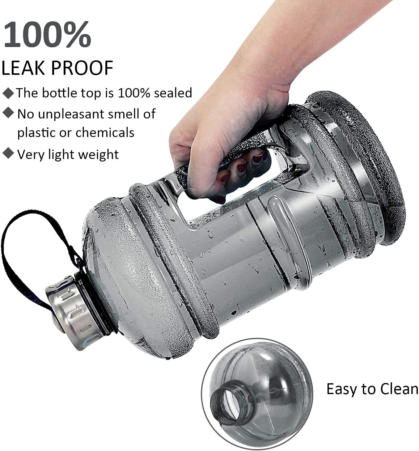Grofilo 2.2L Water Bottle - Leakproof & BPA Free -2