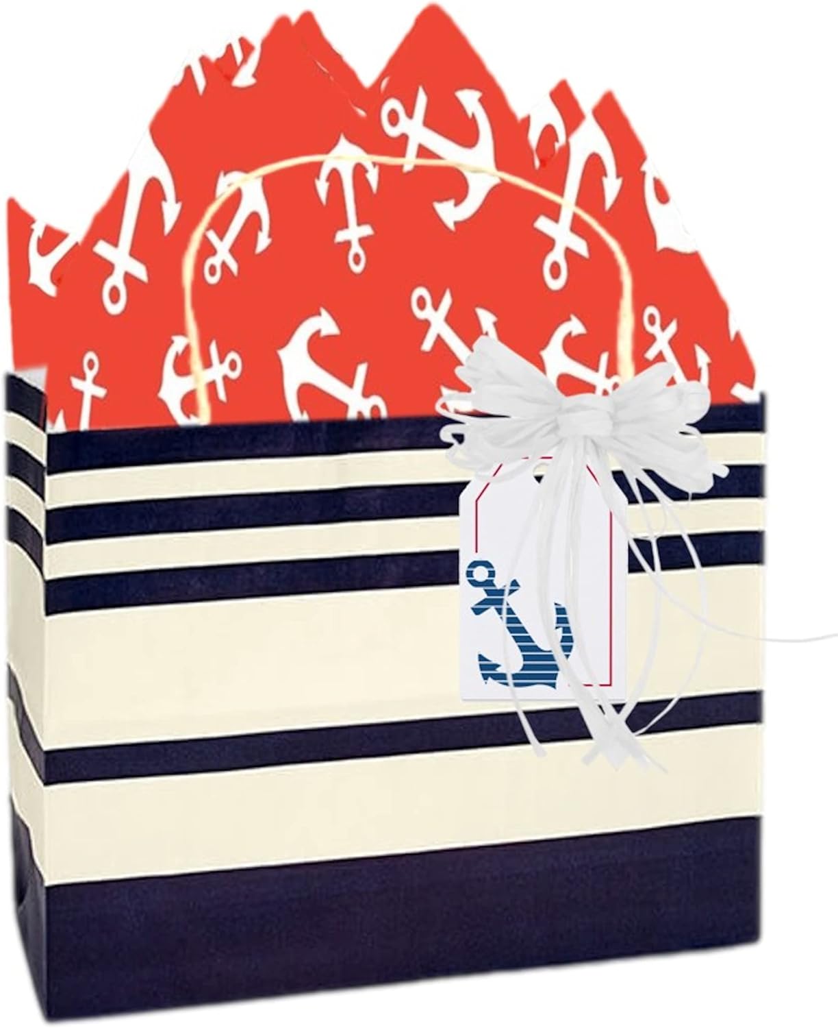 Nautical Gift Bags With Tissue Paper Gifts Wrap for Boaters Sailing Gifts Men or