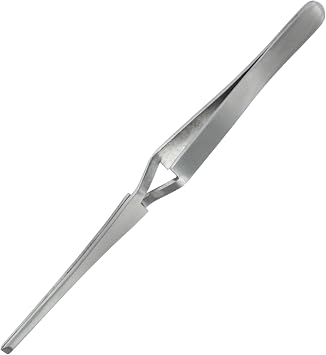 Modelcraft PTW1126 Reverse Action Blunt End Tweezers, Silver