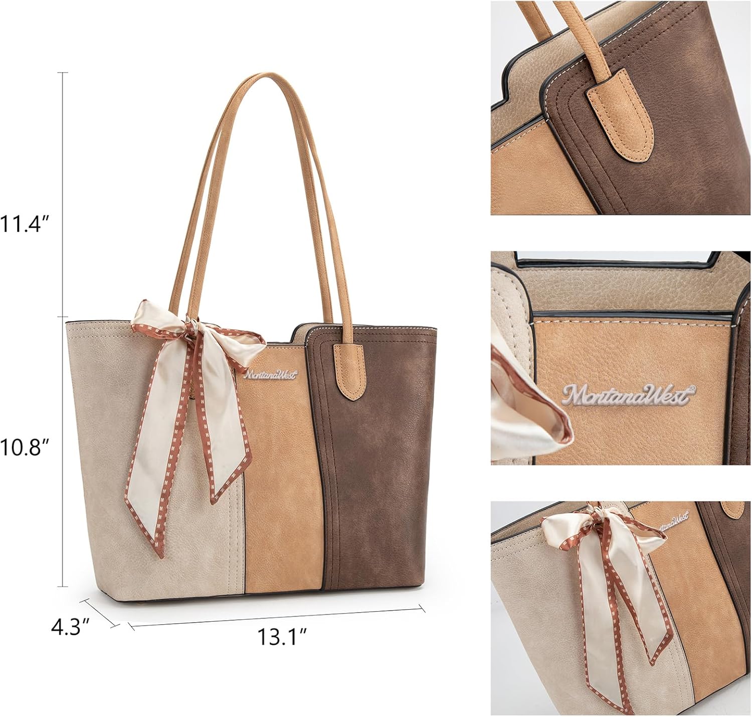 Montana West Tote Bags for Women Medium Top Handle Satchel Purses - Image 4