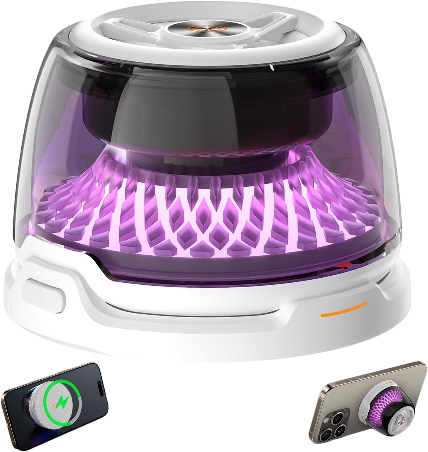ワイヤレス充電器 充電器 マグネット式ワイヤレス充電器 超軽量86g ポケットサイズ スマホスタンド機能付き 幅広い互換性 (ホワイト)