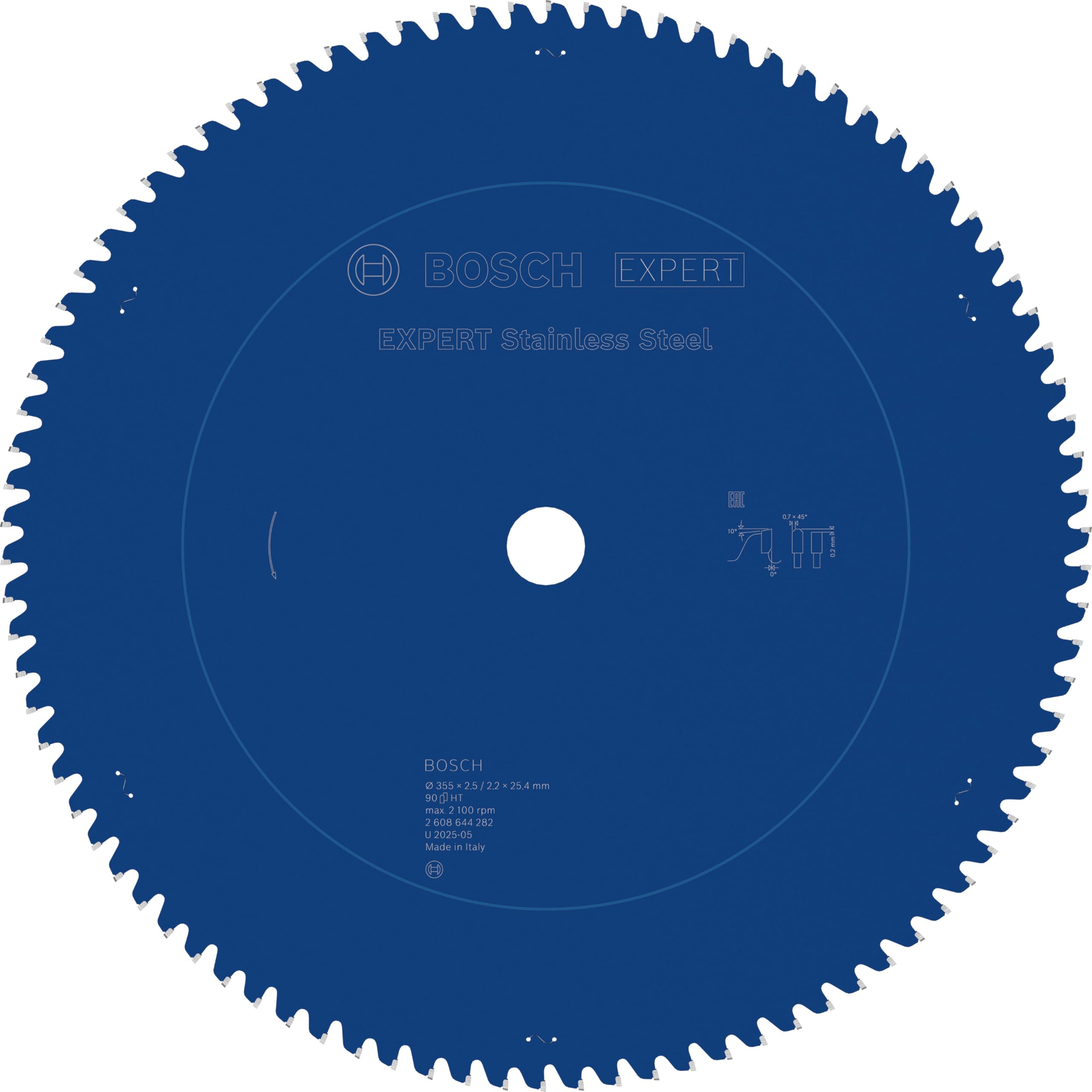 Bosch 2608644282 dairesel testere bıçağı Expert for Stainless Steel, Mavi, 2608644282, 0 watts, 0 volts