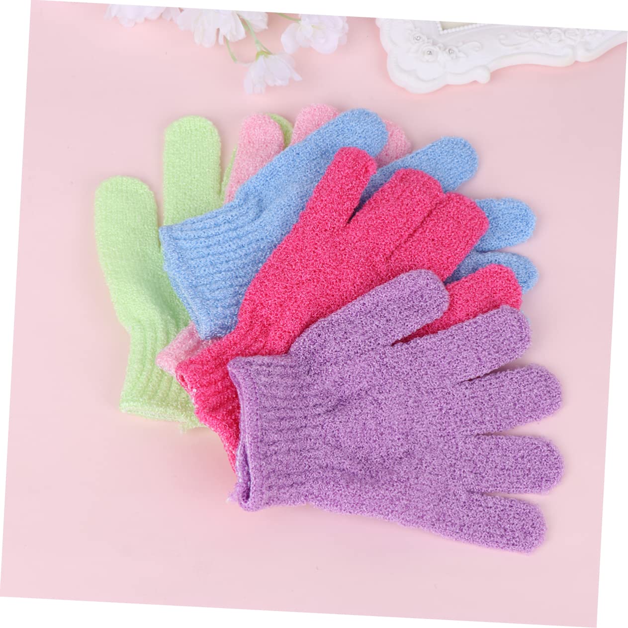 Baluue 30stücke Badehandschuhe für Peeling und Dusche Fünf-finger Körperpeeling und Rückenmassagehandschuh Strapazierfähige Duschhandtücher aus Hochwertigem Material