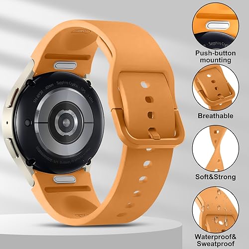 Miniatura 2 de AOKOEE Correas fáciles de un solo clic compatibles con Samsung Galaxy Watch 6 Band 1.732 in 1.732 in 1.732 inGalaxy Watch 6 Classic 1.693 in 1.850