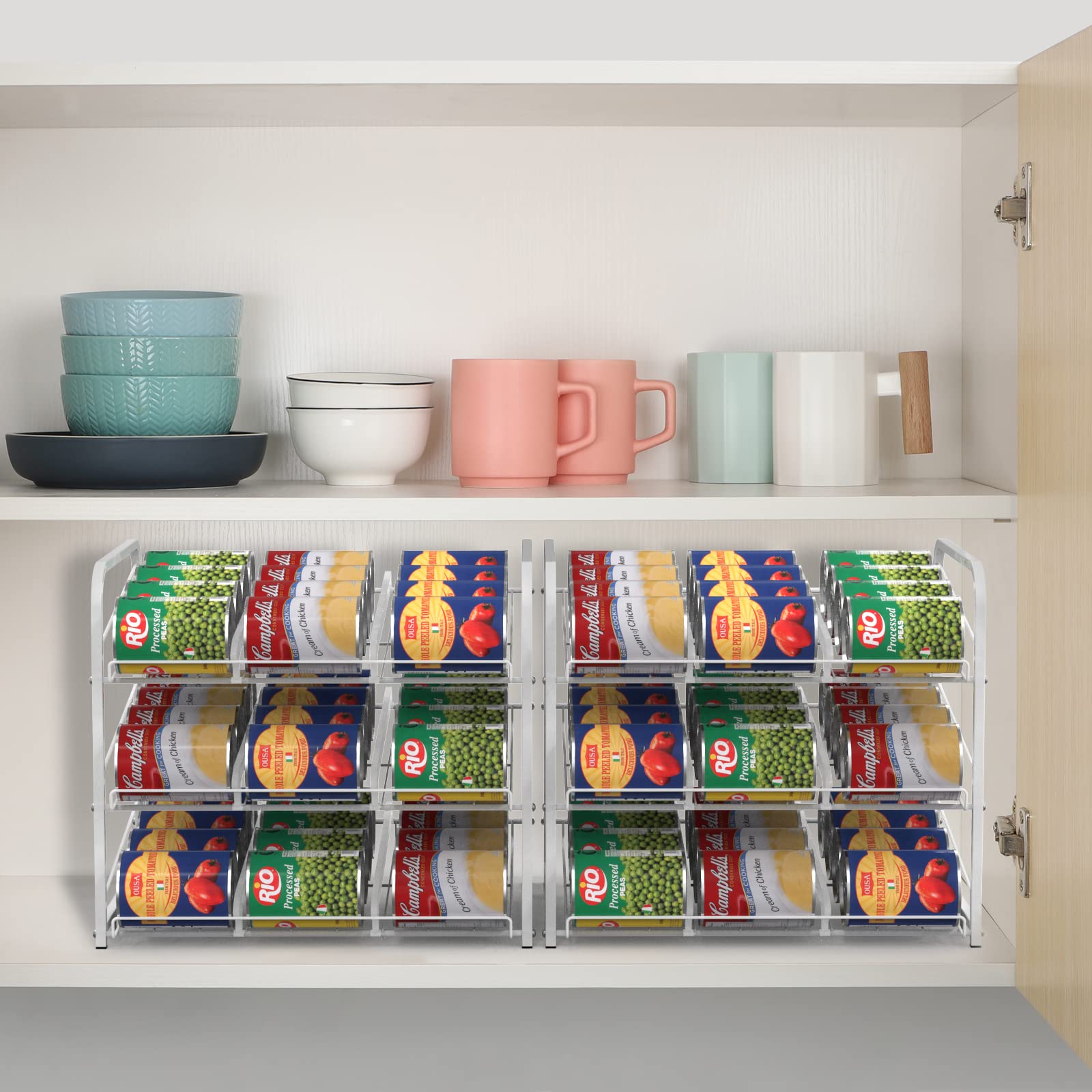 CADUKE Organizador de Latas para Despensa, Estante Organizador de Latas Apilables, Dispensadores de Latas con Capacidad para Hasta 36 Latas para Armarios de Cocina