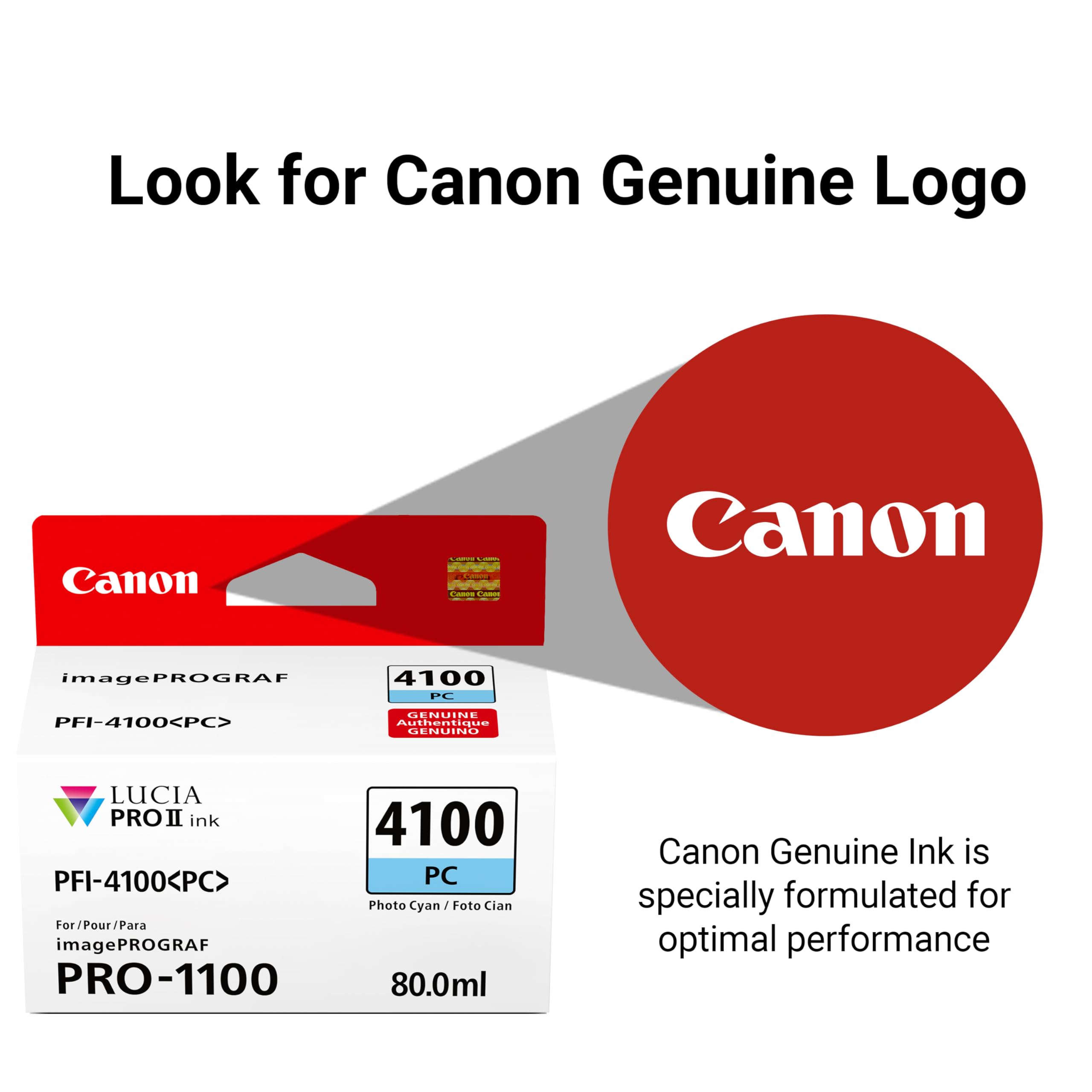 Amazon.co.jp: Canon PFI-4100 純正フォトシアンインクタンク