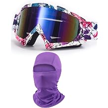 Sand Motocross Mountain Bike Goggles with Balaclava for Women Men, Dirt Bike ATV MX MTB Racing Goggles Safety Glasses