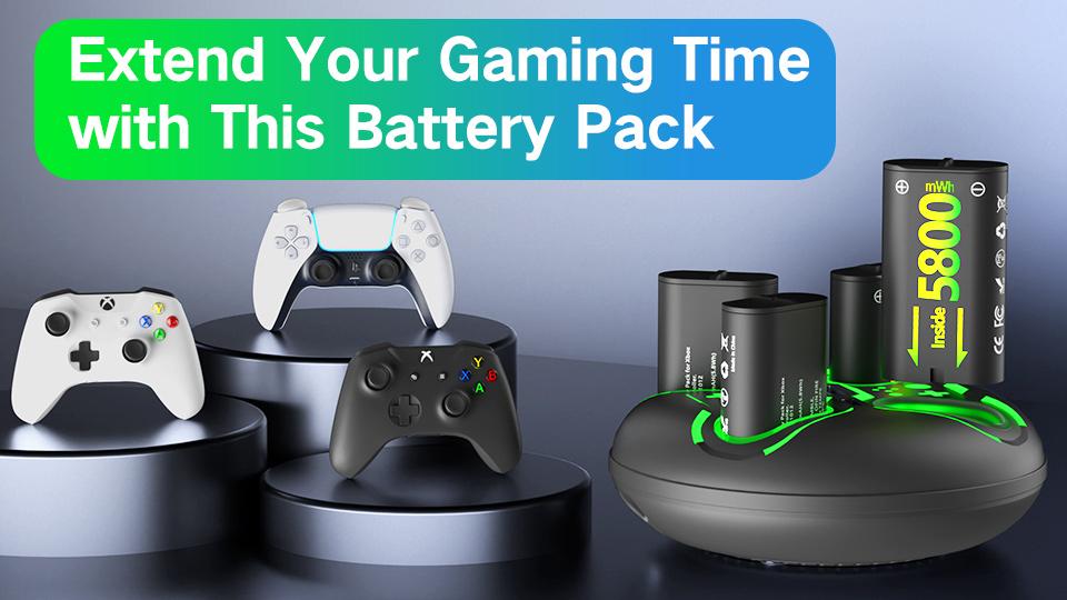 Amazon.com: Shirble Xbox Controller Battery Pack (4x5800mWH) 28H
