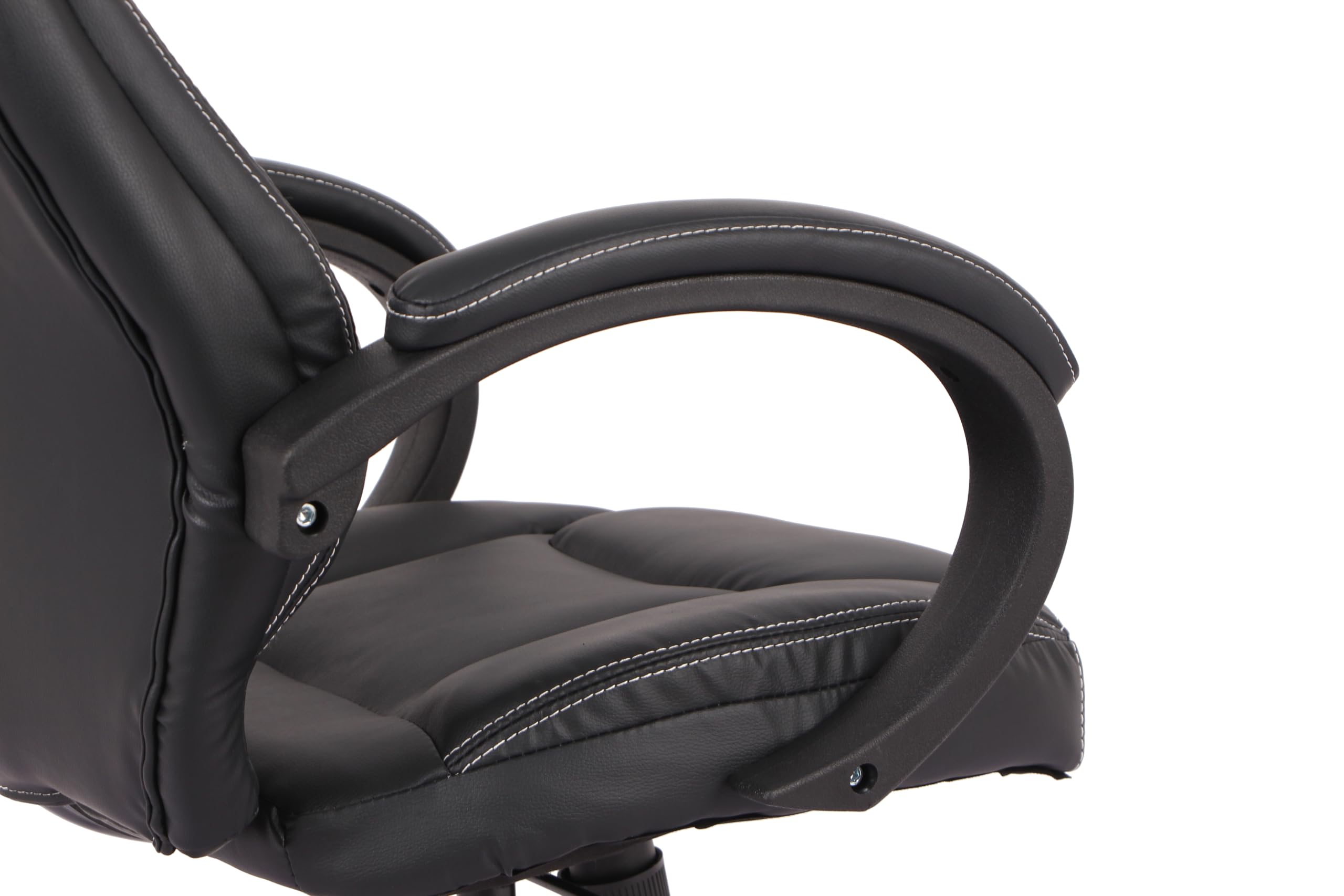 Sigma Chefsessel EC-11 mit Armlehnen, Kunststoffgestell mit Rollen, 112 x 72 x 69.5 cm, Bürostuhl, schwarz